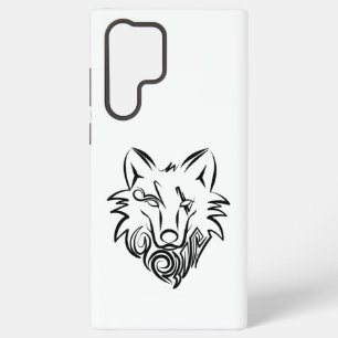 Schwarz-Weiß-Stammes-Wolf Samsung Galaxy Hülle