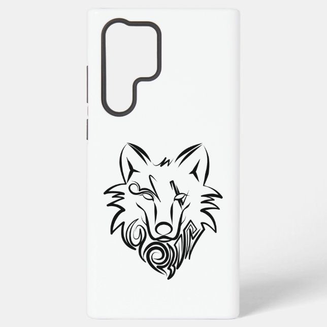 Schwarz-Weiß-Stammes-Wolf Samsung Galaxy Hülle (Rückseite)