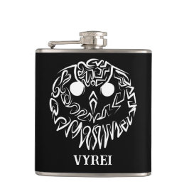 Schwarz-Weiß-Stammesauge Flachmann