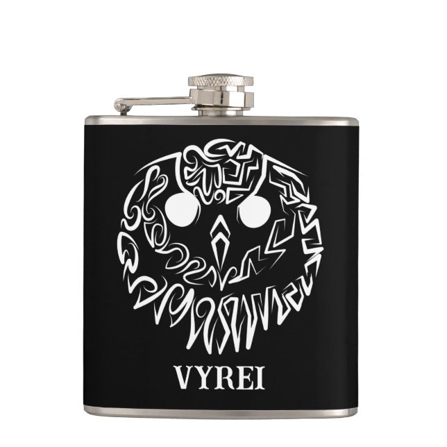 Schwarz-Weiß-Stammesauge Flachmann (Vorderseite)