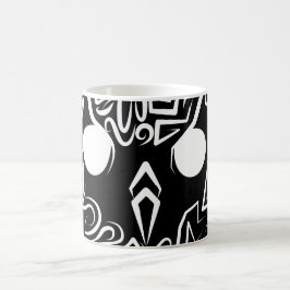 Schwarz-Weiß-Stammesauge Kaffeetasse