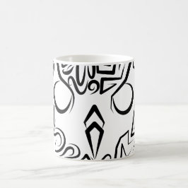 Schwarz-Weiß-Stammesauge Kaffeetasse