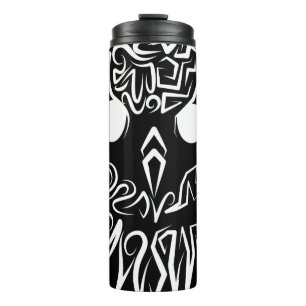 Schwarz-Weiß-Stammesauge Thermosbecher
