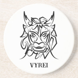 Schwarz-Weiß-Stammesdrache Getränkeuntersetzer