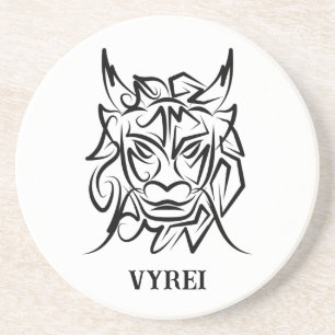 Schwarz-Weiß-Stammesdrache Getränkeuntersetzer