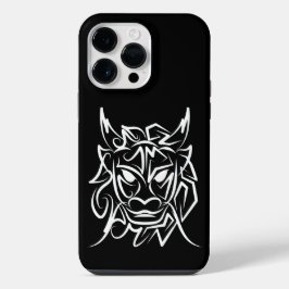 Schwarz-Weiß-Stammesdrache iPhone 14 Pro Max Hülle