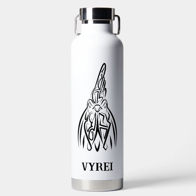 Schwarz-Weiß-Stammesliste Trinkflasche (Vorderseite)