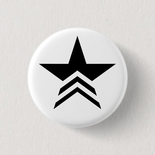 Schwarz-Weiß Starcom Knopf Button (Vorderseite)