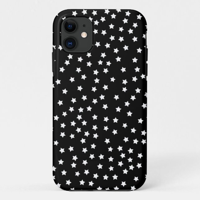 Schwarz-Weiß-Stars Case-Mate iPhone Hülle (Rückseite)