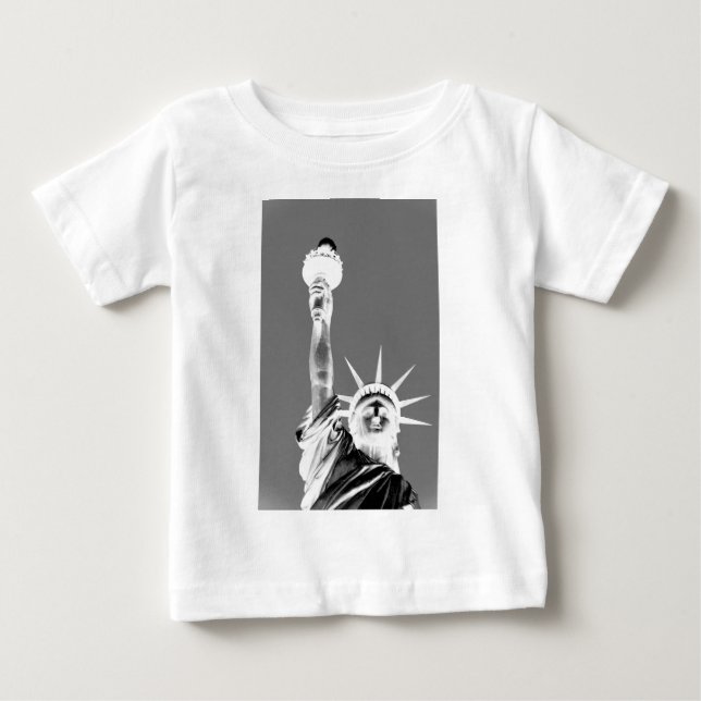 Schwarz-Weiß-Statuen der Freiheit New York City Baby T-shirt (Vorderseite)