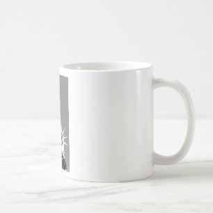 Schwarz-Weiß-Statuen der Freiheit New York City Kaffeetasse