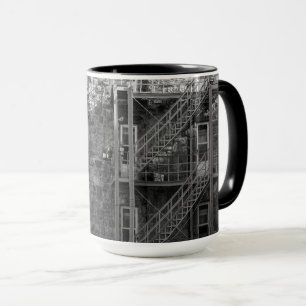 Schwarz-Weiß-Stein-Architektur Tasse