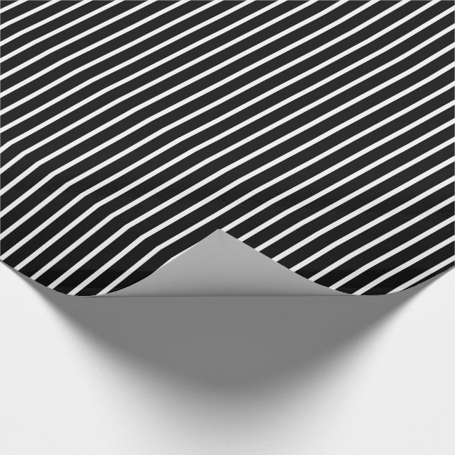 Schwarz-Weiß-Streifen-2-GIFT-WRAPPING-PAPIER Geschenkpapier (Ecke)