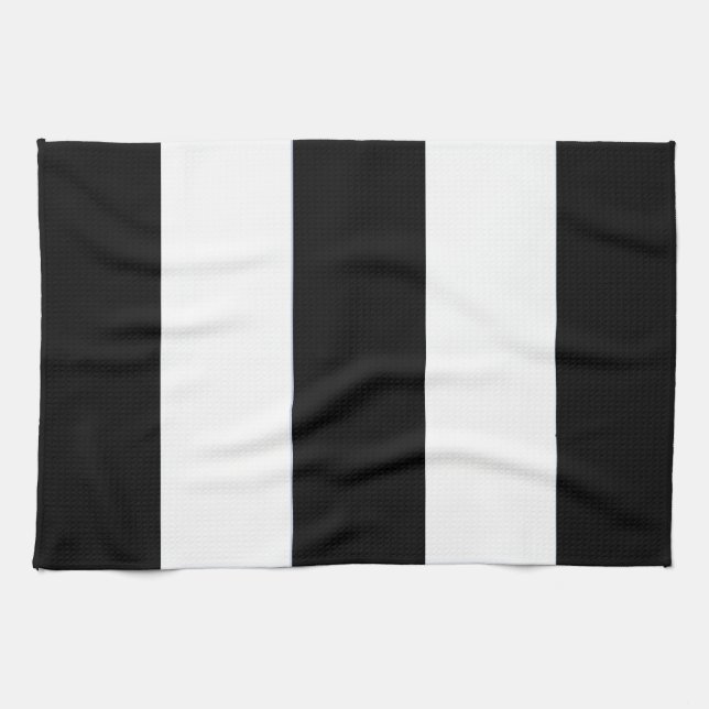 Schwarz-Weiß-Streifen auf einem Geschirrtuch (Horizontal)