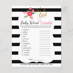 Schwarz & Weiß Streifen - Baby Girl - Scramble Flyer