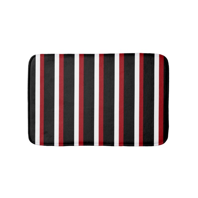 Schwarz-Weiß-Streifen Badematte (Vorderseite)