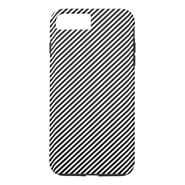 Schwarz-Weiß-Streifen Case-Mate iPhone Hülle (Rückseite)