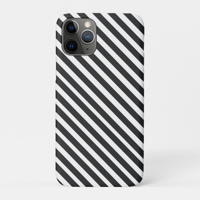 Schwarz-Weiß-Streifen Case-Mate iPhone Hülle (Rückseite)