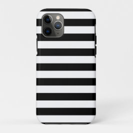 Schwarz-Weiß-Streifen iPhone 11 Pro Hülle