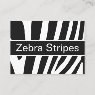 Schwarz-Weiß-Streifen des Zebras Visitenkarte
