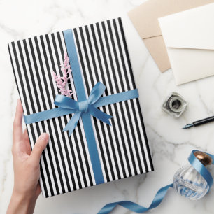 Schwarz-Weiß-Streifen Geschenkpapier