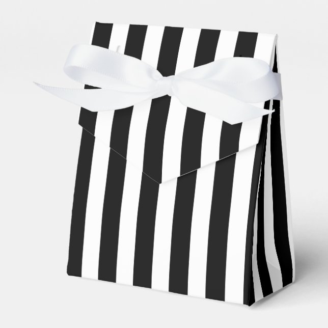 Schwarz-Weiß-Streifen Geschenkschachtel (Vorderseite)