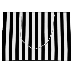 Schwarz-Weiß-Streifen Große Geschenktüte