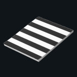 Schwarz-Weiß-Streifen im modernen Stil Notizblock<br><div class="desc">Die feine schwarz-weiße Dekoration in horizontaler oder vertikaler Form ist ein moderner klassischer Grafikstil, der immer für sich selbst oder für jemanden, der auf Ihrer Liste besonders ist, ein tolles Geschenk macht, das bei festlichen Anlässen sicher einen Eindruck hinterlässt. E-Mail mit dem unten stehenden E-Mail-Link "Diesen Designer Gefragt" für spezielle...</div>