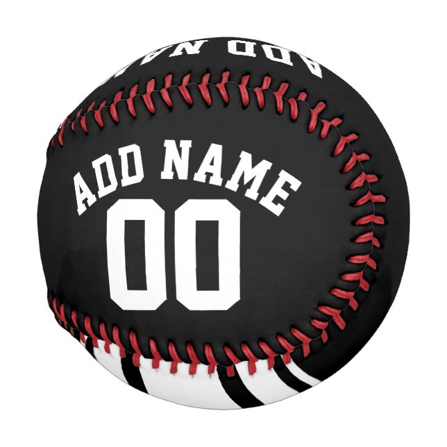 Schwarz-Weiß-Streifen - Individuelle Name und Anza Baseball (Vorne Rechts)