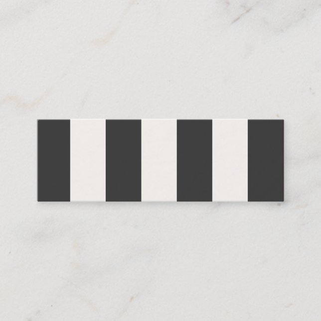 Schwarz-Weiß-Streifen Mini-Visitenkarte Mini Visitenkarte (Vorderseite)