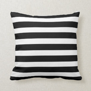 Schwarz-Weiß-Streifen Modern Chic Kissen