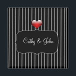 Schwarz-Weiß-Streifen Moderne Hochzeit Magnet<br><div class="desc">Schwarz-Weiß-Streifen Modernes Hochzeitsdesign</div>