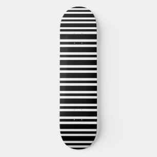 Schwarz Weiß Streifen Nahtloses Muster Skateboard