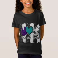 Schwarz-Weiß-Streifen Peace Liebe Soccer