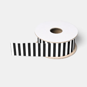 Schwarz-Weiß-Streifen Ripsband