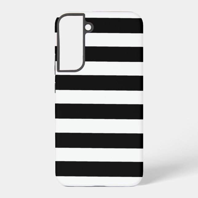 Schwarz-Weiß-Streifen Samsung Galaxy Hülle (Rückseite)