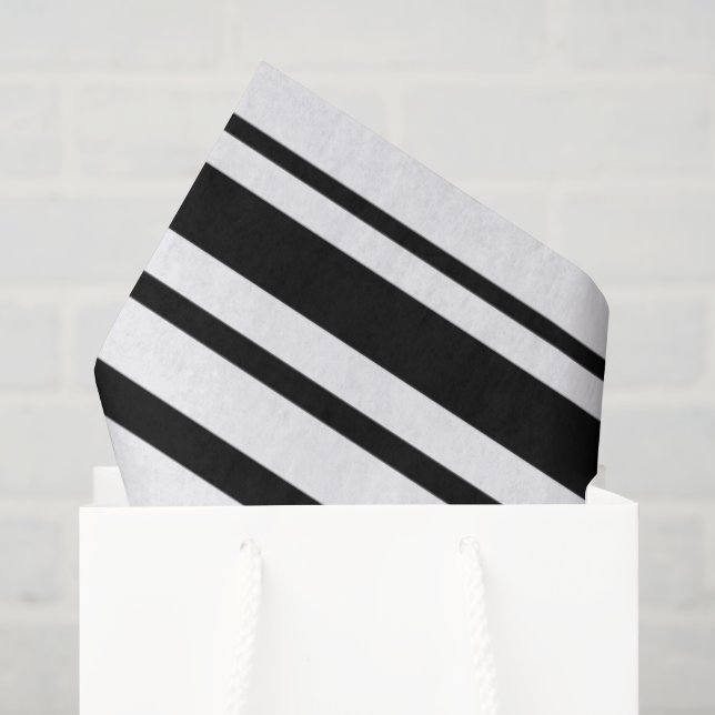Schwarz-Weiß-Streifen Seidenpapier (Geschenktüte)