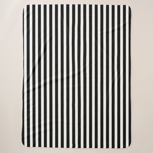 Schwarz-Weiß-Streifen Sherpadecke (Vorderseite)