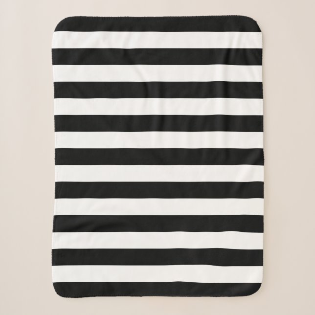 Schwarz-Weiß-Streifen Sherpadecke (Vorderseite)