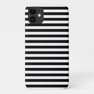 Schwarz-Weiß-Streifen, Streifenmuster, Linien iPhone 11 Hülle