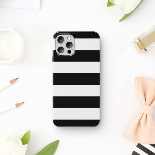 Schwarz-Weiß-Streifen, Streifenmuster, Linien Case-Mate iPhone Hülle
