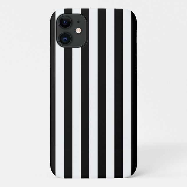 Schwarz-Weiß-Streifen, Streifenmuster, Linien Case-Mate iPhone Hülle (Rückseite)