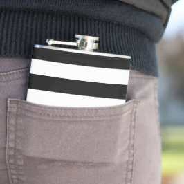 Schwarz-Weiß-Streifen, Streifenmuster, Linien Flachmann