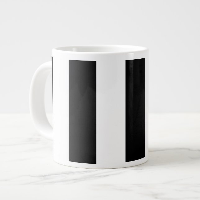 Schwarz-Weiß-Streifen, Streifenmuster, Linien Jumbo-Tasse (Vorderseite Links)