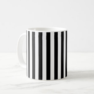 Schwarz-Weiß-Streifen, Streifenmuster, Linien Kaffeetasse