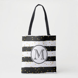 Schwarz-Weiß-Streifen Tasche