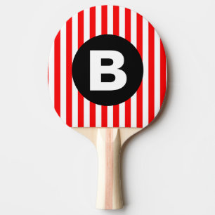 Schwarz-Weiß-Streifen Tischtennis Schläger