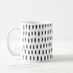 Schwarz-Weiß-Streifen: von Hand gezeichnet Kaffeetasse