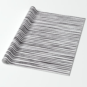Schwarz-Weiß-Streifen Weihnachten  Geschenkpapier