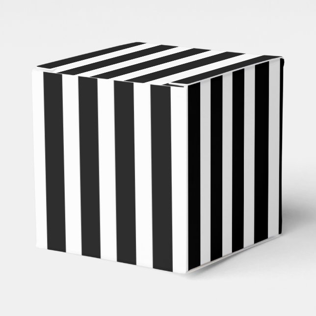 Schwarz-Weiß-Strickfächer Geschenkschachtel (Vorderseite)